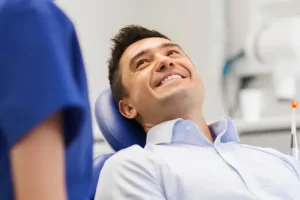 man at dentist