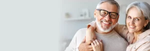 mature couple with dentures